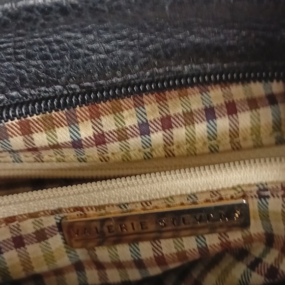 Vintage Valerie Stevens Black Pebble Leather Crossbody Shoulder Strap Bag Purse - Picture 5 of 11